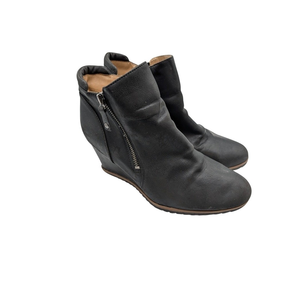 SOUL Naturalizer Haley Women's Black Wedge Boots‎ Size 8M